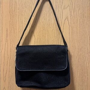 Worthington Black Textured Shoulder Bag